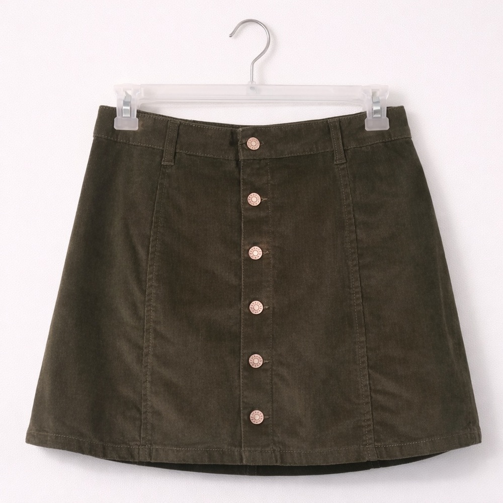 Women’s Celebrity Pink Green Corduroy Skirt